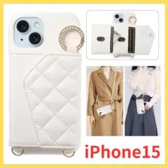 iPhoneケース 15 スマホショルダー 肩掛け 韓国 スマホケース