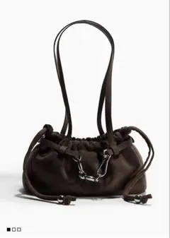 h&m ダークブラウンショルダーバッグ