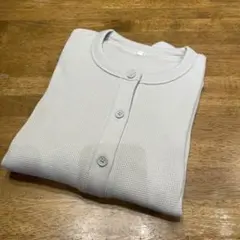 無印良品 ワッフル編みクルーネック長袖カーディガン