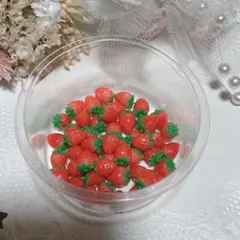 ミニチュア スイーツ　フルーツパーツ　苺