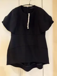 値下げ✨YOKO CHAN パールボタン フレアスリーブシャツ