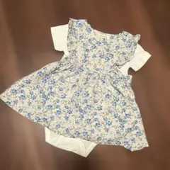 センスオブワンダー　ロンパース　エプロン　小花柄　　ワンピース　70 80cm