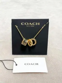 【新品・未使用】COACH コーチ エナメルシグネチャー リング ペンダント