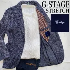 G-STAGE クリーニング済　美品S位 オンオフ兼用 ヘリンボーン　ストレッチ