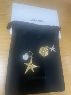 CHANEL チャーム カメリア コメット 巾着ポーチ