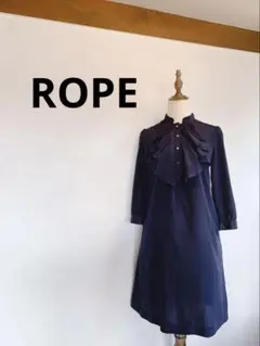 【美品】ROPE 紺ワンピース1005