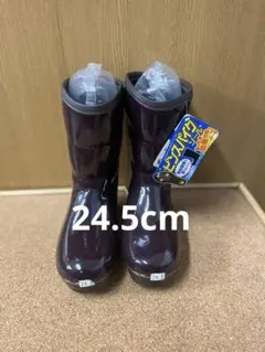 新品　弘進婦人防寒長靴　ボルドー　24.5㎝ ピンスパイク底