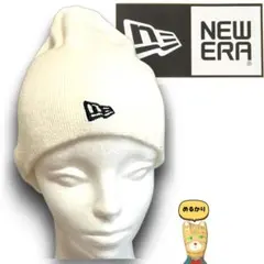 NEW ERA ニューエラ ニット帽 ビーニー オフホワイト 刺繍ロゴ フリー