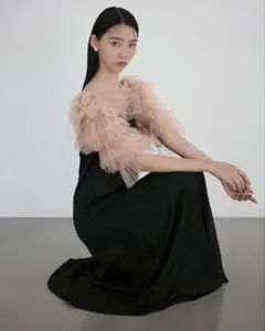 leja ティアードフリルチュールボレロワンピースドレス 結婚式 パーティー S