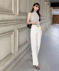 kobe lettuce 岡部あゆみさんコラボ ワイドストレートデニム　xs
