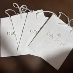 DECORTÉ ショップ袋 4枚セット ホワイト