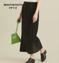 BEAUTY&YOUTH　プリーツスカート　ブラック　　ユナイテッドアローズ　S