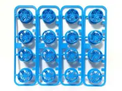 ミニ四駆ローハイト12本スポークホイール(ブルー)×4点【SALE】のサムネイル