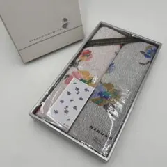 未使用 ヒロココシノ 浴用タオル2枚セット 花柄 綿100%のサムネイル