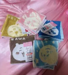 ちいかわ　タオル　ハンカチ　コラボ　しまむら　ハチワレ　全員　集合