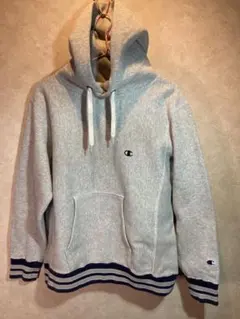 Champion リバースウィーブのパーカー、青タグ