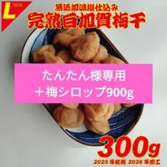 たんたん様専用 梅干 300g ちょっと訳ありLサイズ＋梅シロップ900gのサムネイル