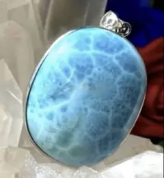 ラリマー　宝石鑑別書付き　Silver925 極美品　ペンダントトップ