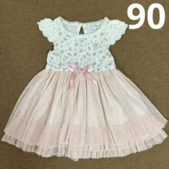 anyFAM チュール付き花柄ワンピース 90のサムネイル