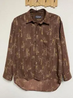 【美品・レトロ総柄】Tis Selection 長袖シャツ 幾何学模様 L