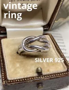 ヴィンテージ ノット シルバー925 リング アメリカ ユーロ アンティーク