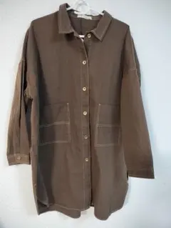 SHOO-LA-RUE オーバーサイズ 長袖シャツ ジャケットブラウン