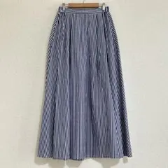 【美品】ノップドゥノッド ストライプ フレア ロング スカートのサムネイル