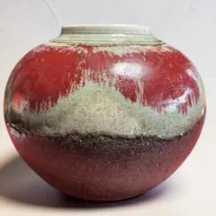 未使用】美濃雅山窯【中島正雄】作 青磁鶴紋 花瓶 共箱栞付 R811128