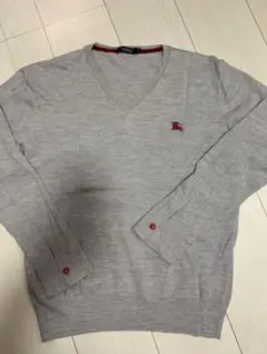 BURBERRY BLACK LABEL グレー Vネックセーター サイズ3