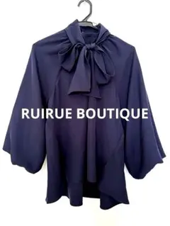 RUIRUE BOUTIQUE バルーンスリーブシャツ　ボウタイのサムネイル