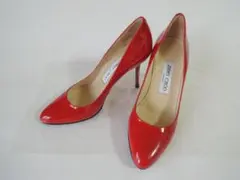 JIMMY CHOO　エナメル　赤　パンプス