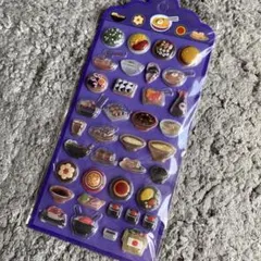 インポート★ぷっくりクリア立体硬いシール 日本の食べ物 japan シール帳作り