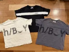 ハッカキッズ　h/Boy ビッグシルエット　Tシャツ 100 3枚セットのサムネイル