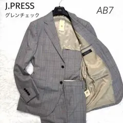 【タグ付】J.PRESS グレンチェック スーツ セットアップ グレー AB7のサムネイル