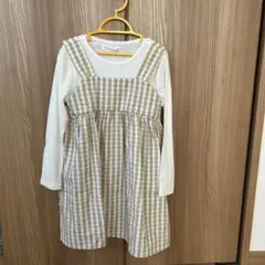 māmaraku ギンガムチェック ジャンパースカート 120