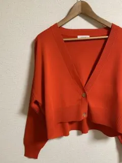新品　PASSIONEパシオーネ　カーディガン　オレンジ