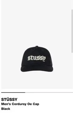 STÜSSY Men's Corduroy Oe Cap ブラック