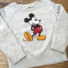 110cm ユニクロ ディズニー ミッキーマウス セーター グレー