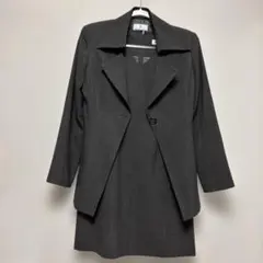 ダークグレー ワンピーススーツ 上下セット９号　Mサイズ　薄手