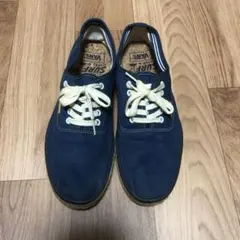 VANS ネイビー デッキシューズ　25.5cm