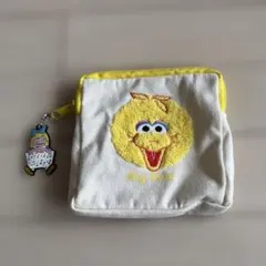 セサミストリート ポーチ キーホルダー　ガチャ　ビッグバード　プレーリードーン