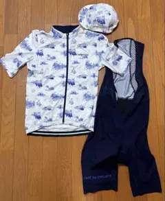Cafe du cycliste サイクルジャージ　ビブショーツ キャップセットのサムネイル