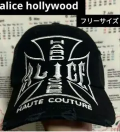 【メタルパーツなし！】・alice hollywood　 ダメージ　キャップ　黒