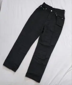 サムシング　テンセル　ストレートパンツ　W61 黒のサムネイル