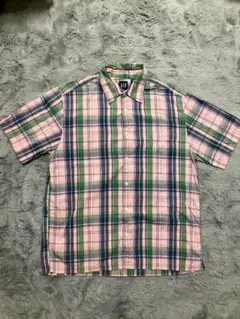 90s-00s OLD GAP 半袖シャツ ビンテージ チェック ギャップ M