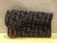 Dior ネイビーブルーモノグラム長財布 ⭐︎未使用美品⭐︎
