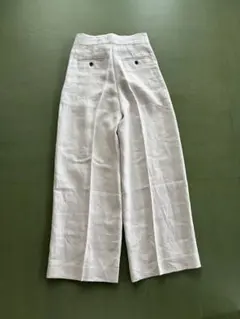 新品未使用 45r ワイドパンツ 白 シルクシャンタンヴィンテージパンツ