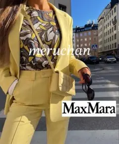 新品✨MaxMara フリル付き長袖シャツ オリーブ グリーン ラミー リネン