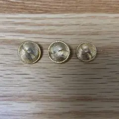 CHANELゴールドボタン 3個セット 波状模様