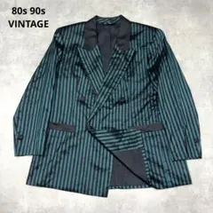 80s 90s vintage Tailored jacket stripe M